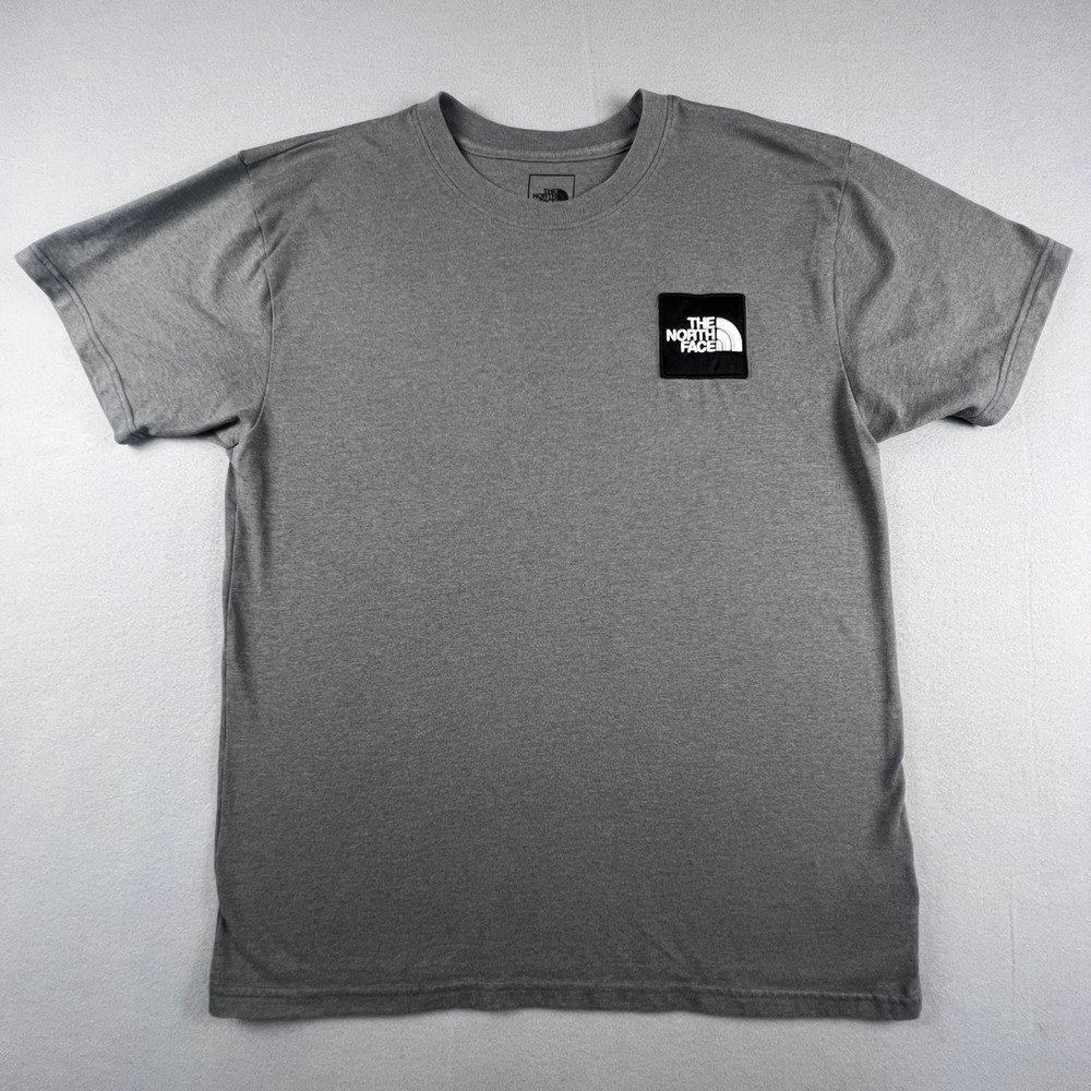 The North Face T-Shirt Mens Large Gray Logo Patch Short Sleeve Gorpcore Casual
